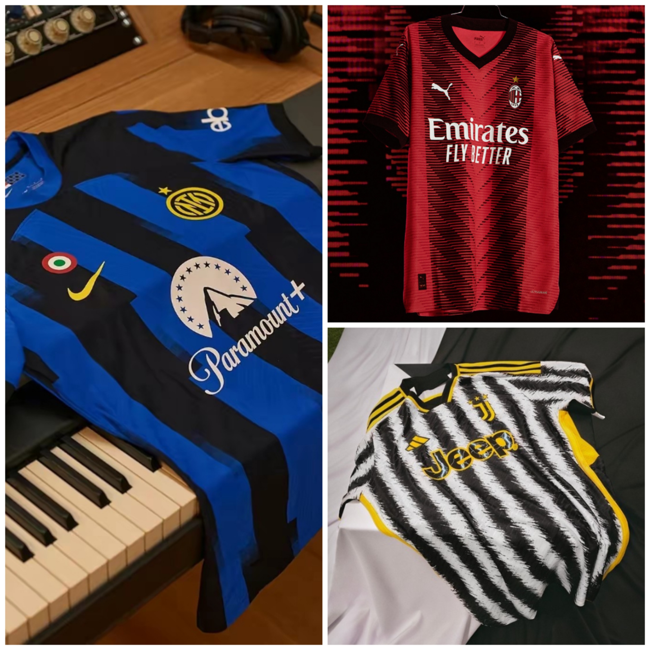 关于意甲球队推出新球衣设计，时尚大气的信息